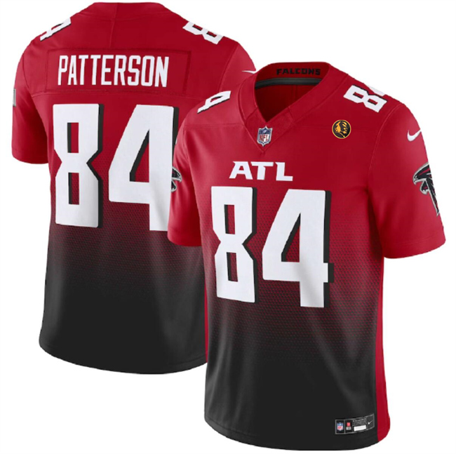 Men's Atlanta Falcons #84 Cordarrelle Patterson Red/Black 2023 F.U.S.E. With John Madden Patch Vapor Limited Football Stitched Jersey
